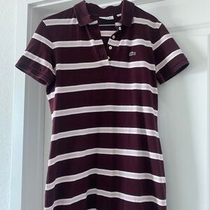 Lacoste Preppy Striped Polo Dress